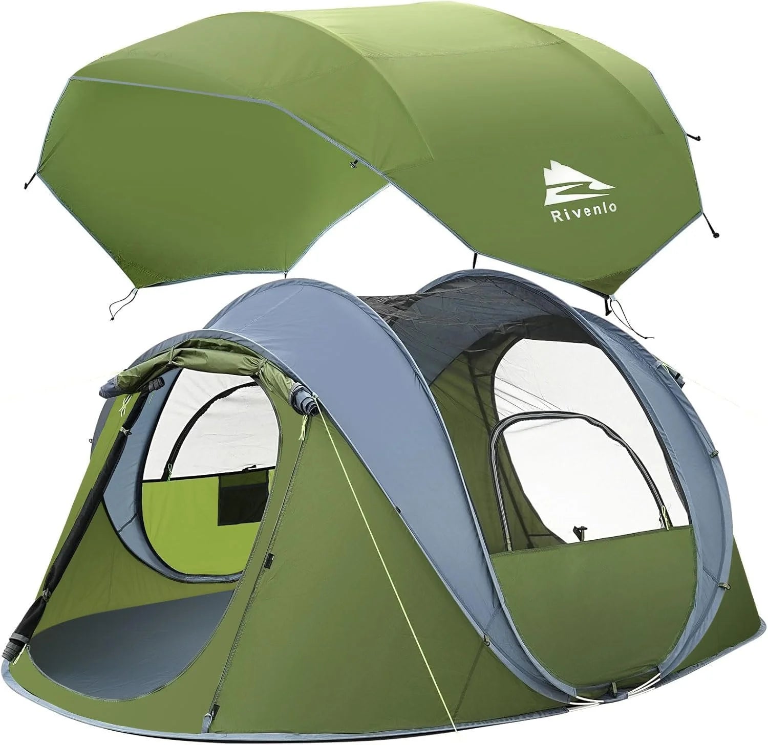 4/6 Person Easy Pop Up Tent, Camping Tent with Skylight and Rainfly, Waterproof bifanuoyard - Image 2