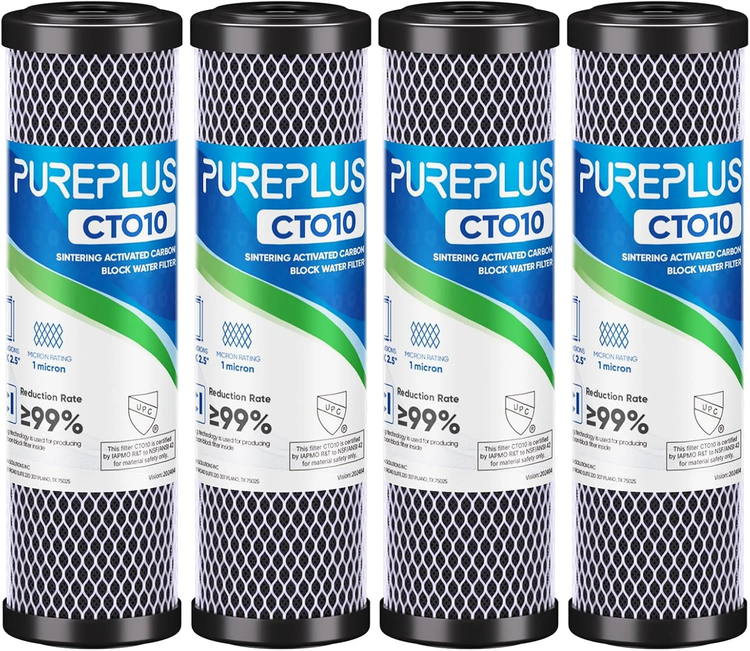 New Arrivals Micron 2.5 x 10 Whole House CTO Carbon Water Filter Cartridge Replacement for Under Sink Water Filter System - Image 2