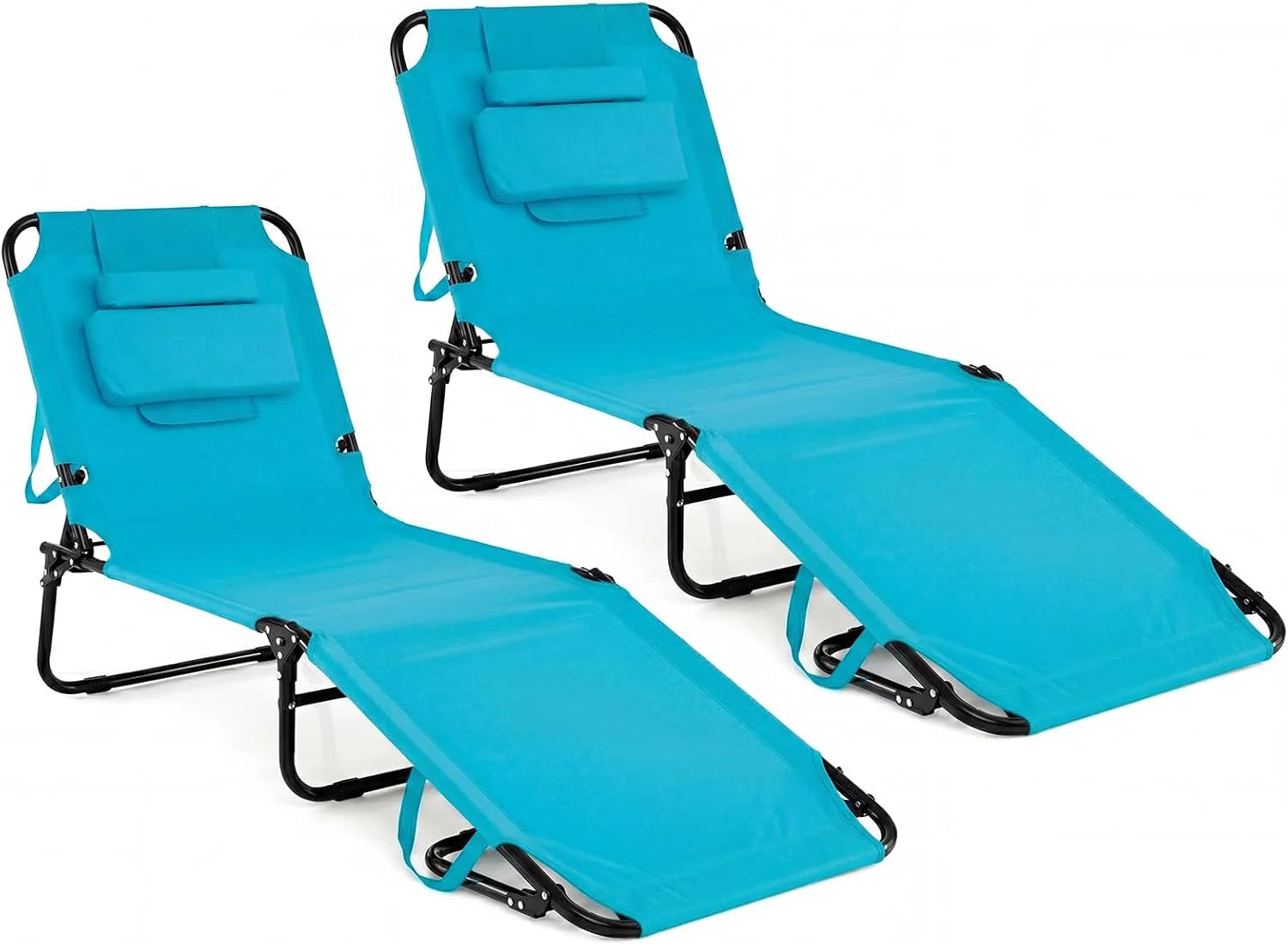 New Arrivals Beach Lounge Chair, Sunbathing Chair Patio Lounge Chair Folding Adjustable Recliner with Hole for Face - Image 4