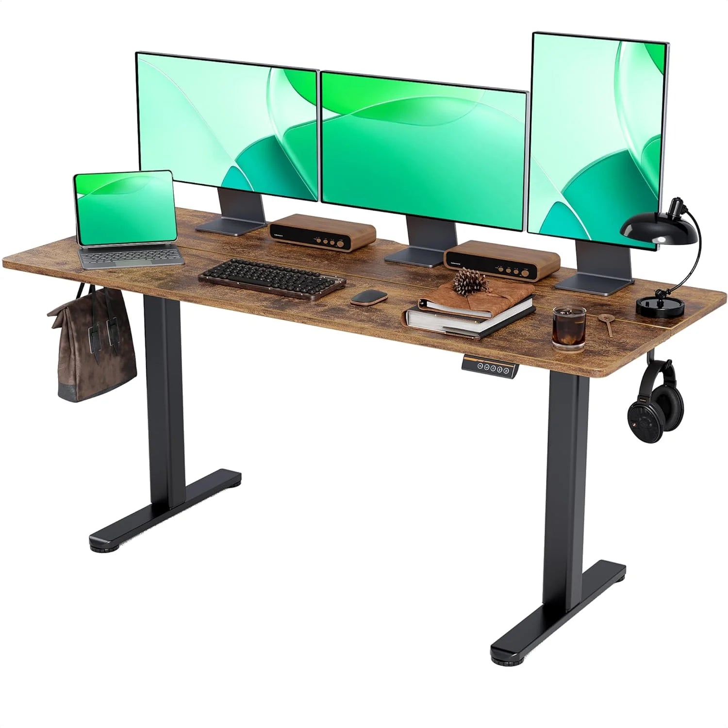 New Arrivals Electric Standing Desk, Adjustable Height Stand up Desk, 24x48 Inches Sit Stand Home Office Desk with Splice - Image 10