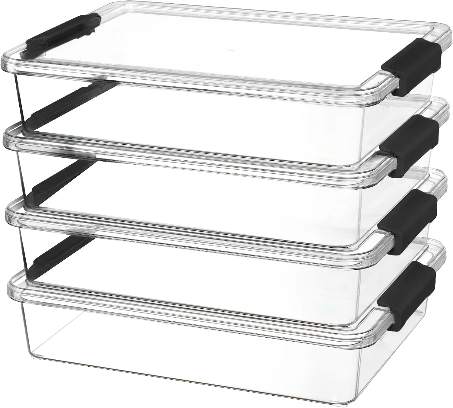 4 Pack 6 Qt Plastic Storage Bins with Lids, Clear Sensory Bins, Stackable Containers for Organizing School & bifanuoyard - Image 14