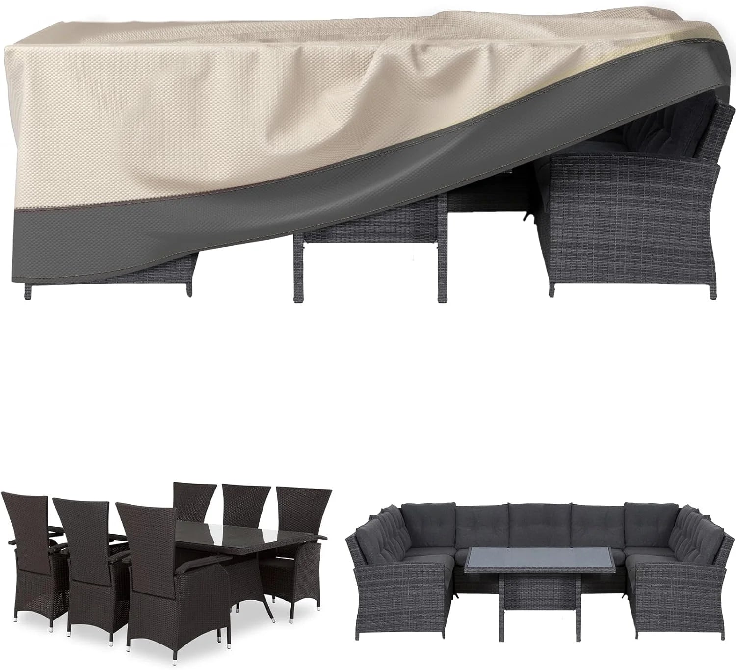 New Arrivals KIKCOIN Outdoor Patio Furniture Covers Waterproof, Heavy Duty, 98x78x28 in