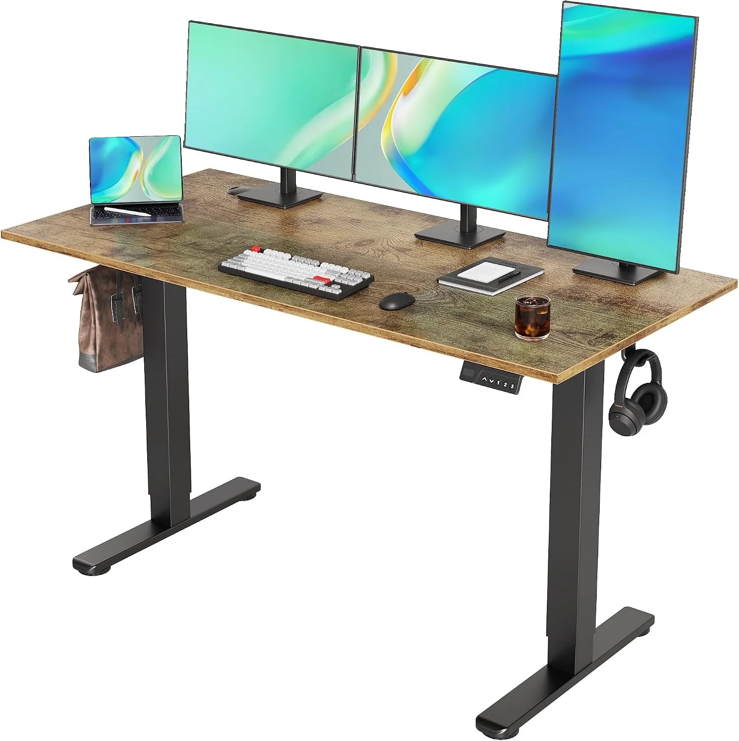 New Arrivals Electric Standing Desk, Adjustable Height Stand up Desk, 24x48 Inches Sit Stand Home Office Desk with Splice - Image 30