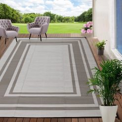 RURALITY Outdoor Rugs 8"x10" Waterproof for Patios Clearance, Plastic Straw Mats for RV bifanuoyard