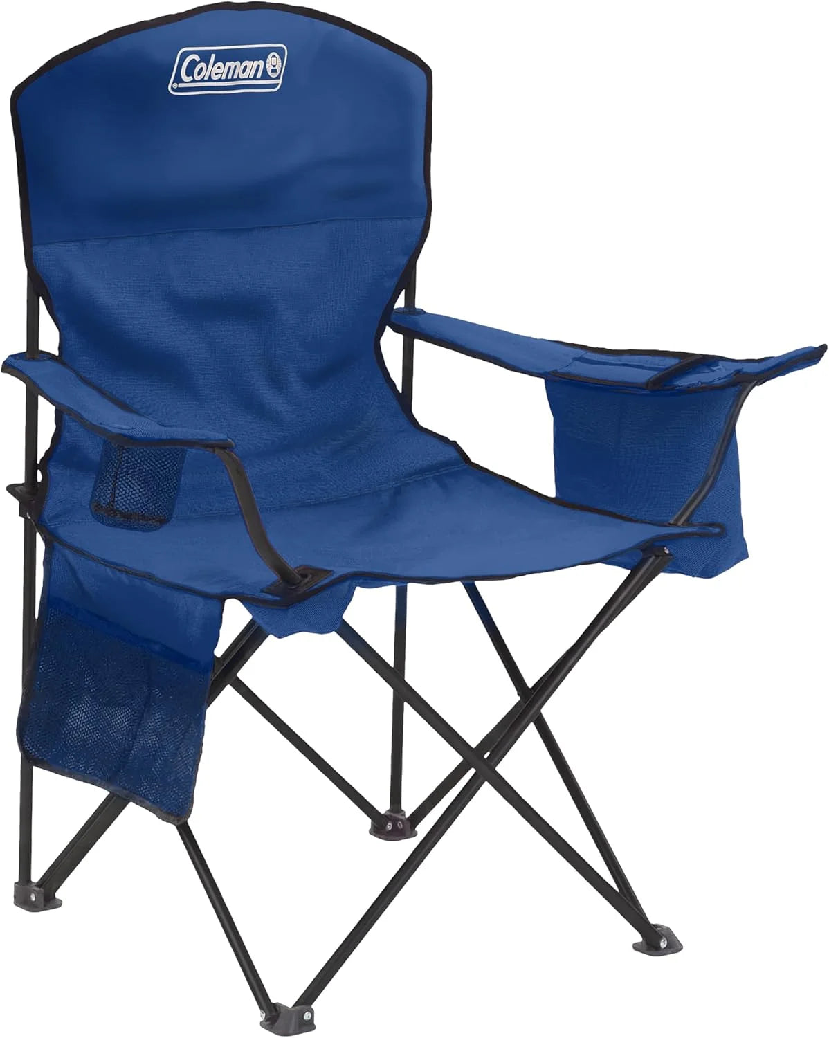 Coleman Portable Camping Chair with 4-Can Cooler, Cushioned Seat & Back with Side Pockets & Cup Holder bifanuoyard - Image 2