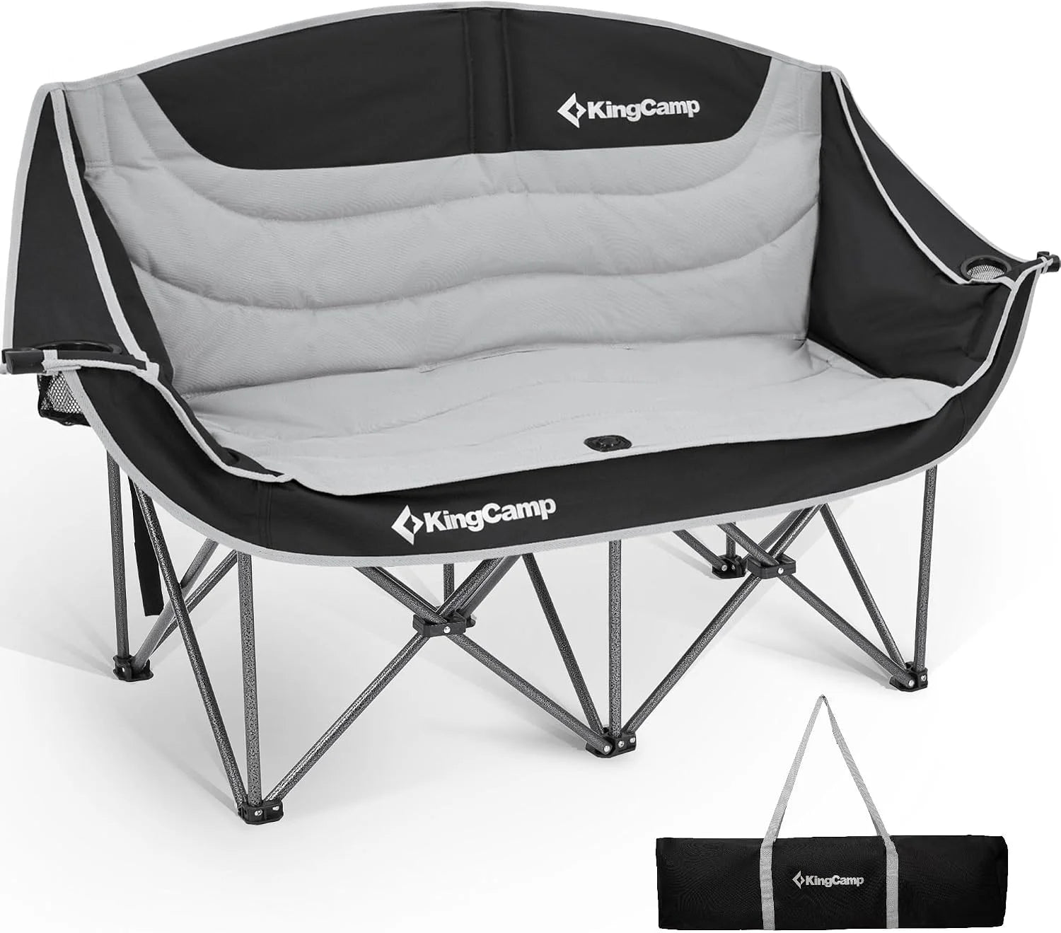 New Arrivals Double Camping Chair, Oversized Heavy Duty 660lbs Loveseat for Adults Portable Folding XL 2 Person Couch Padded - Image 5