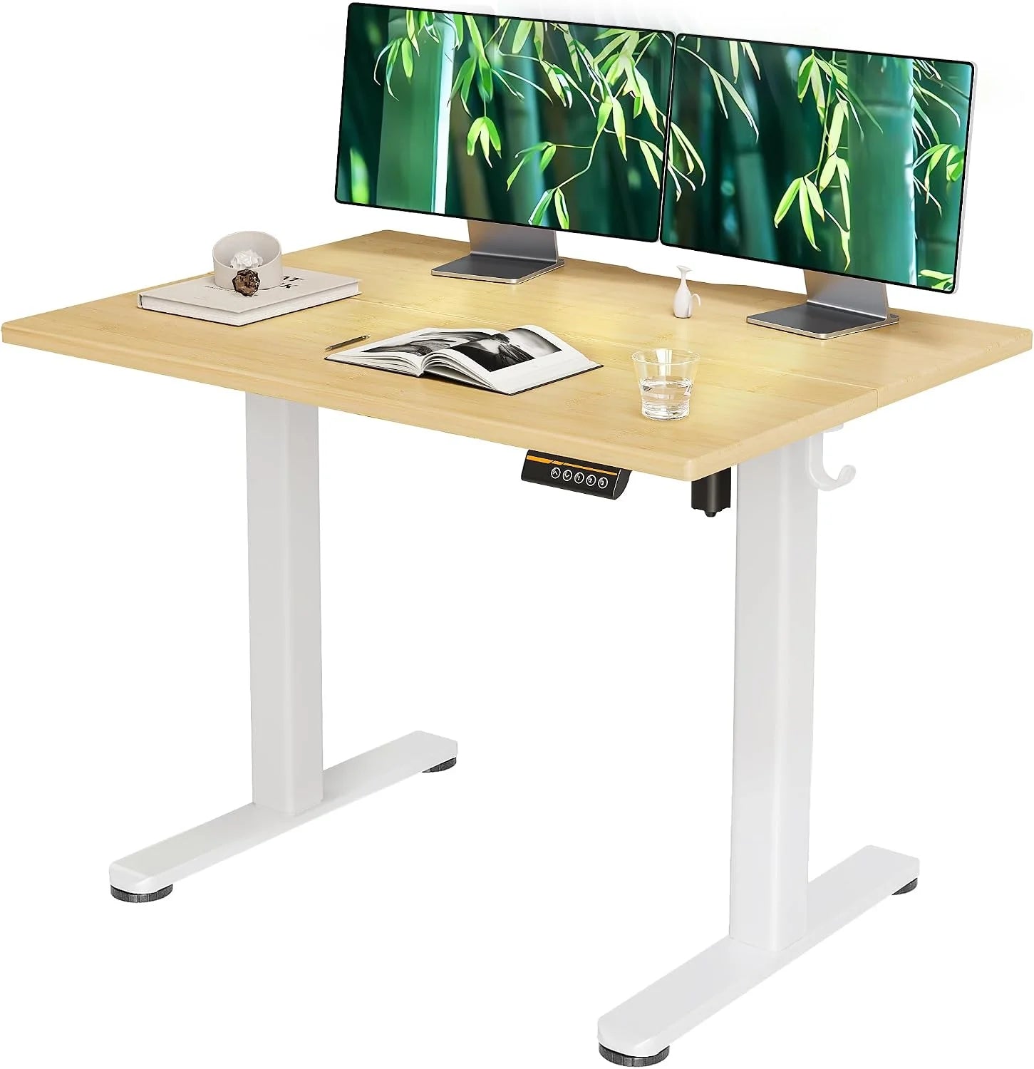 New Arrivals Electric Standing Desk, Adjustable Height Stand up Desk, 24x48 Inches Sit Stand Home Office Desk with Splice - Image 26