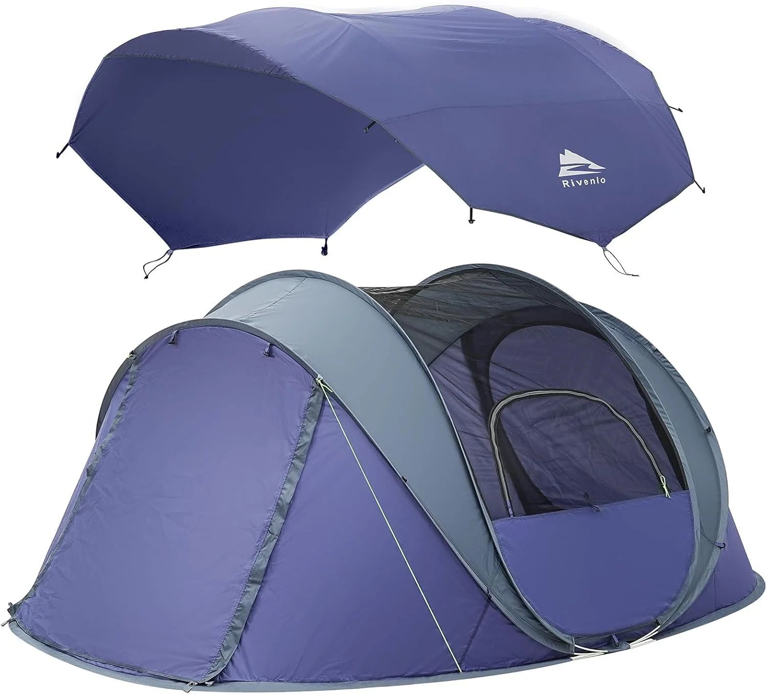 4/6 Person Easy Pop Up Tent, Camping Tent with Skylight and Rainfly, Waterproof bifanuoyard - Image 3