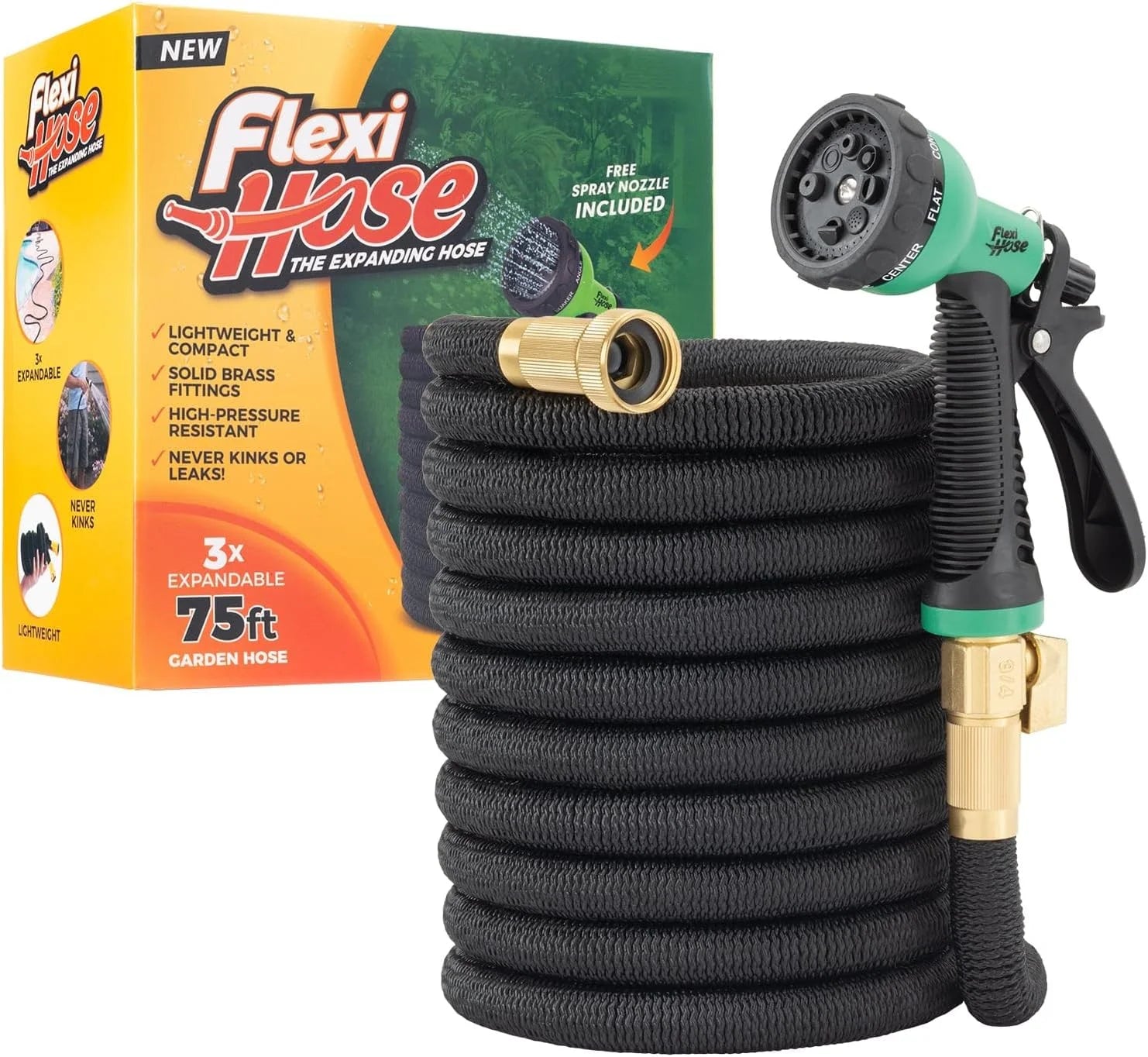 New Arrivals Hose Expandable Garden Hose with 8 Function Nozzle, 100FT, Lightweight Retractable Garden Hose - Image 4