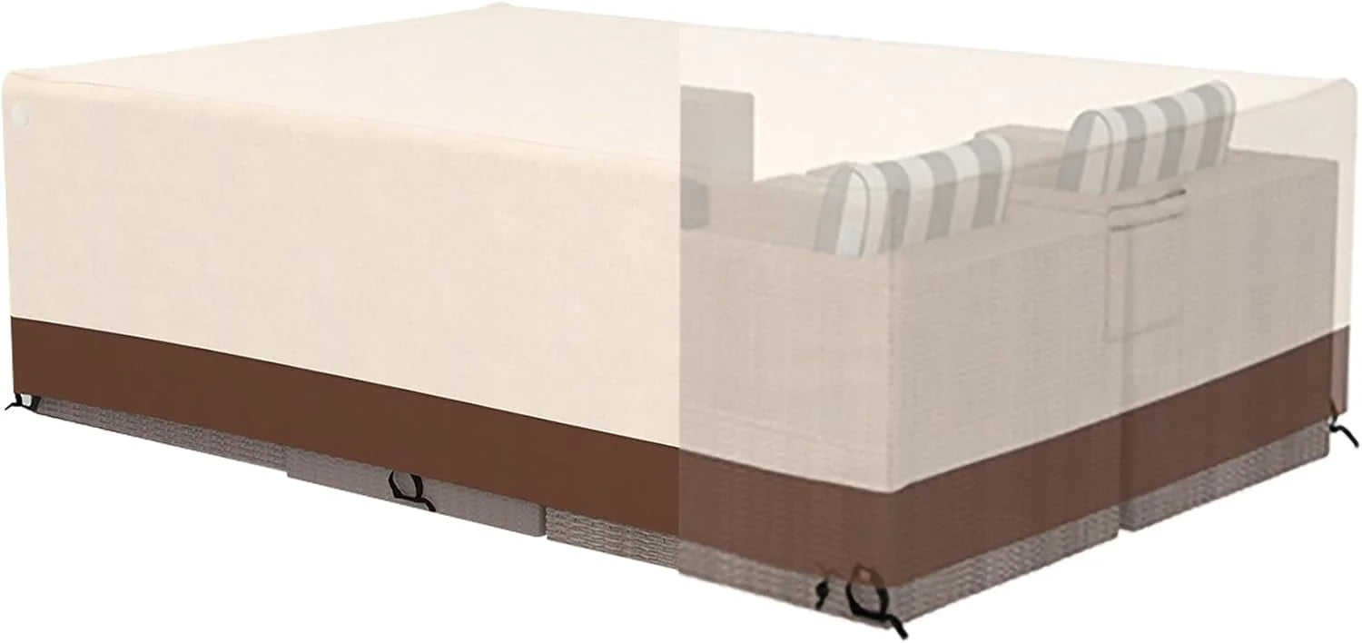 Tuyeho 124x84 Heavy Duty 900D Outdoor Patio Furniture Set Cover Waterproof - Image 3