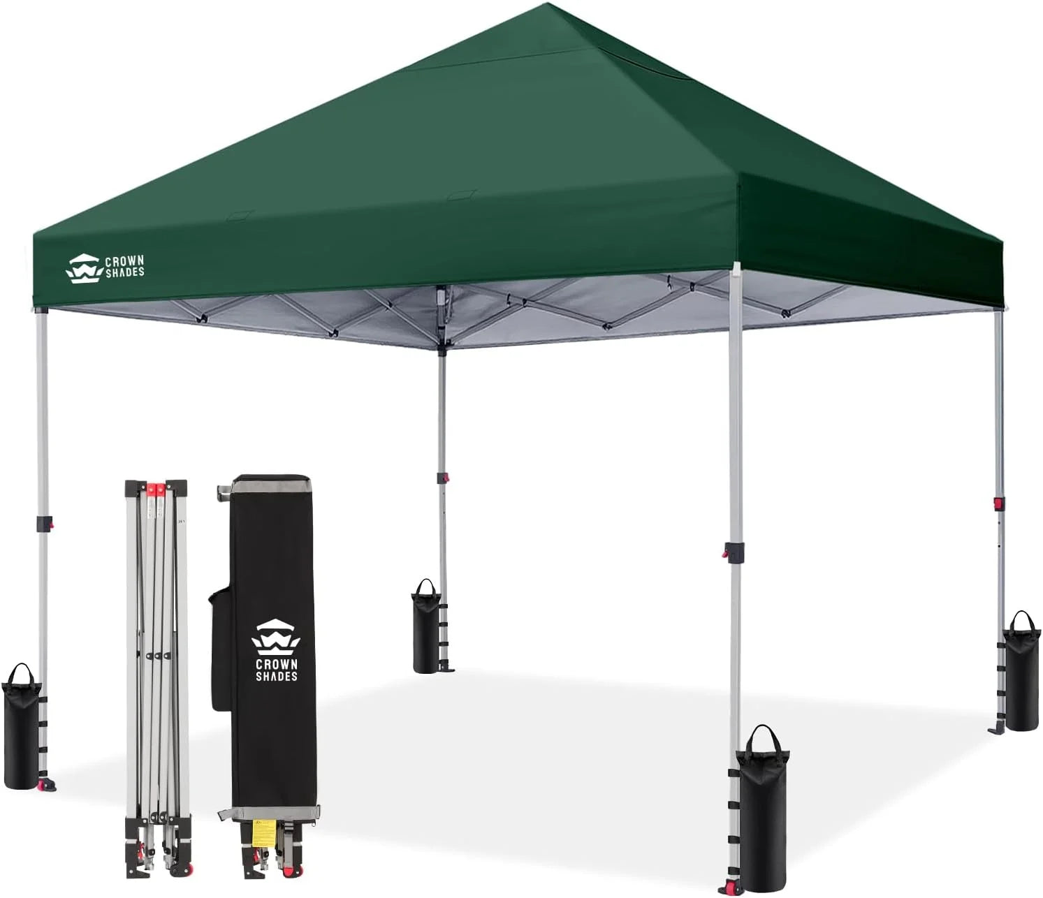CROWN SHADES 10×10 Pop Up Canopy, Patented CenterLok One Push Tent Canopy, 8 Stakes, 4 Ropes (10×10 bifanuoyard - Image 31