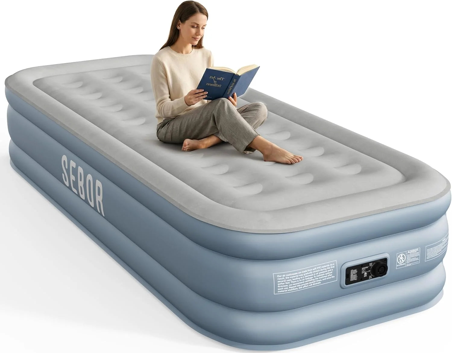 New Arrivals Air Mattress Queen with Built-in Pump 18, Comfortable Self-Inflating Blow up Mattress with High-Speed Pump - Image 5