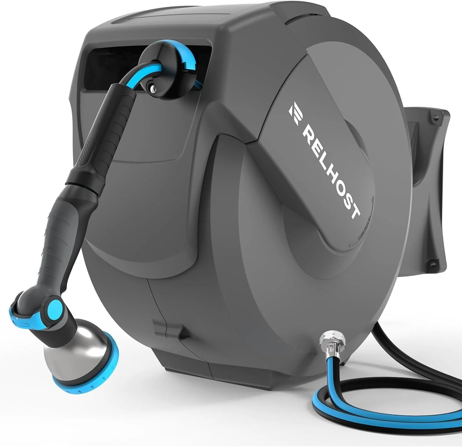 New Arrivals Retractable Garden Hose Reel, 1/2 in x 100 ft Wall Mount Heavy Duty Hose Reel with Any-Length Lock - Image 3