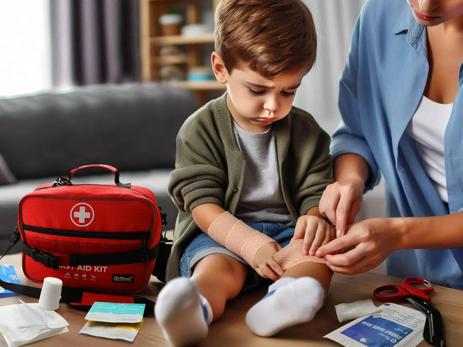 New Arrivals First Aid Kit, Well-Organized Premium Waterproof Compact Trauma Medical Kits for Any Emergencies - Image 8