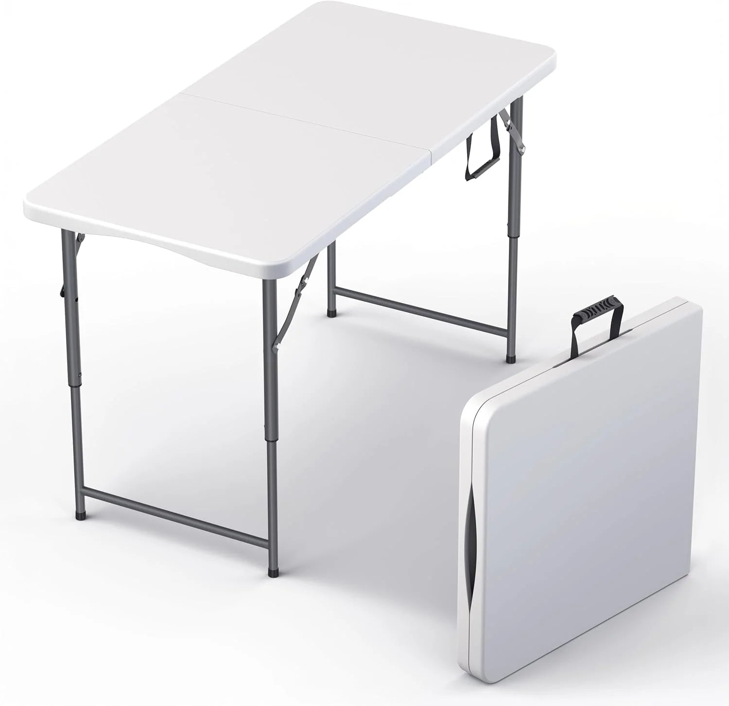 Our Modern Space 8 Feet Foldable Table with Built in Handle & Steel Legs, Heavy Duty Portable bifanuoyard - Image 6