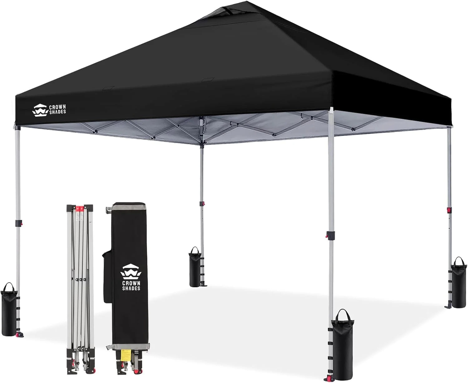 CROWN SHADES 10×10 Pop Up Canopy, Patented CenterLok One Push Tent Canopy, 8 Stakes, 4 Ropes (10×10 bifanuoyard - Image 7