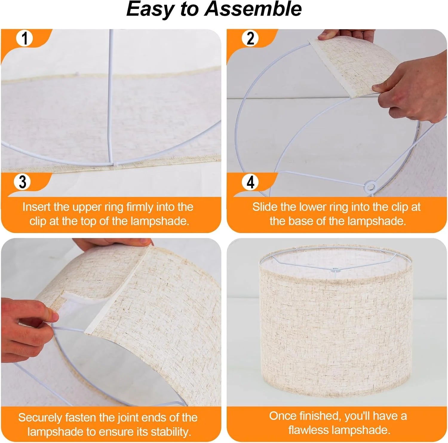 New Arrivals Linen Lamp Shades Set of 2 - Image 6