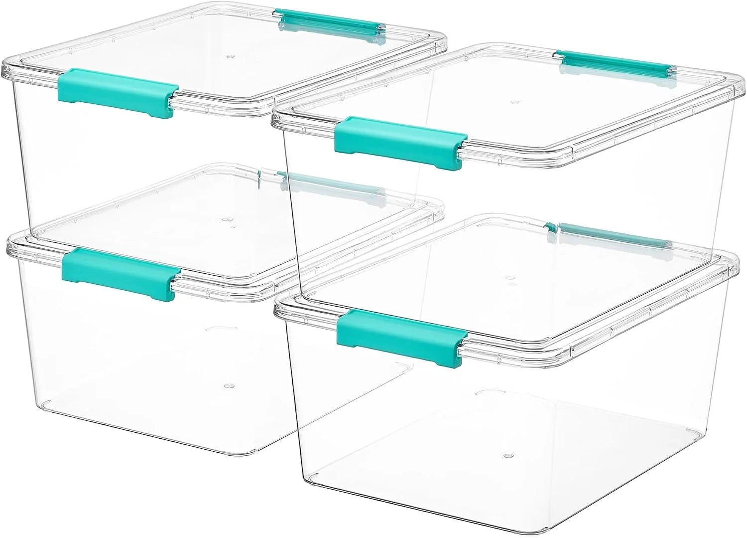 4 Pack 6 Qt Plastic Storage Bins with Lids, Clear Sensory Bins, Stackable Containers for Organizing School & bifanuoyard - Image 13