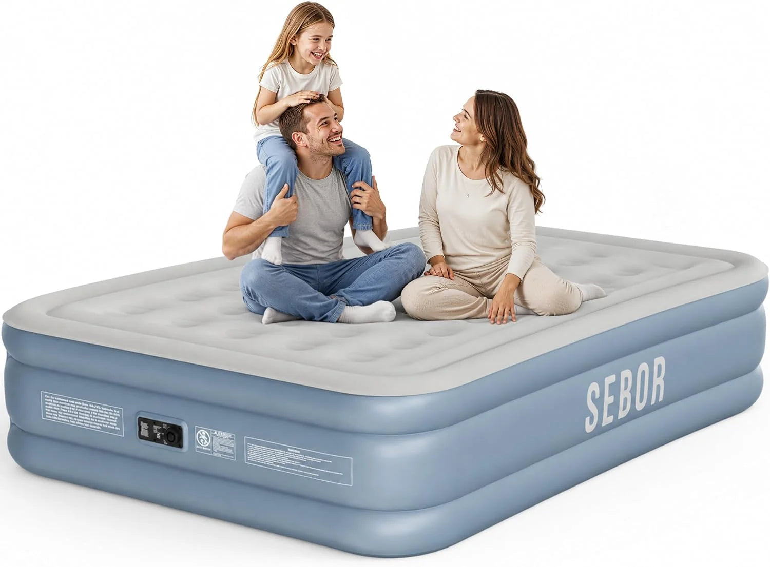 New Arrivals Air Mattress Queen with Built-in Pump 18, Comfortable Self-Inflating Blow up Mattress with High-Speed Pump - Image 2