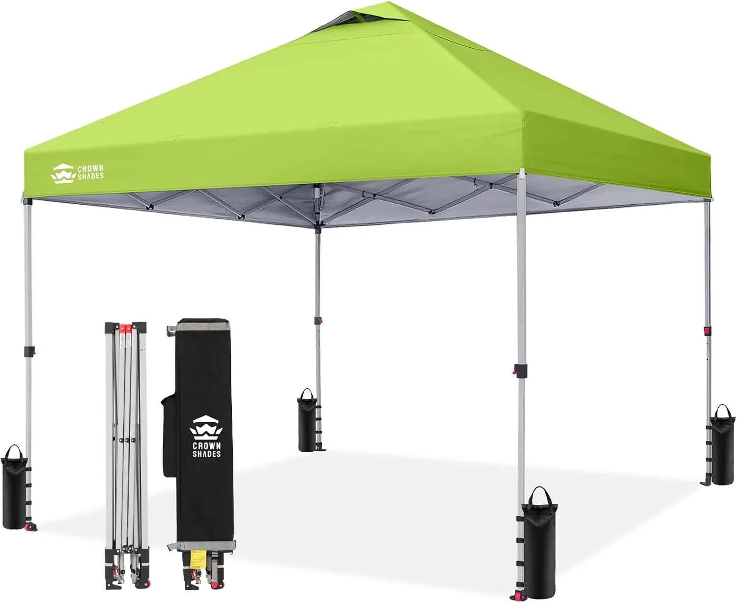 CROWN SHADES 10×10 Pop Up Canopy, Patented CenterLok One Push Tent Canopy, 8 Stakes, 4 Ropes (10×10 bifanuoyard - Image 9