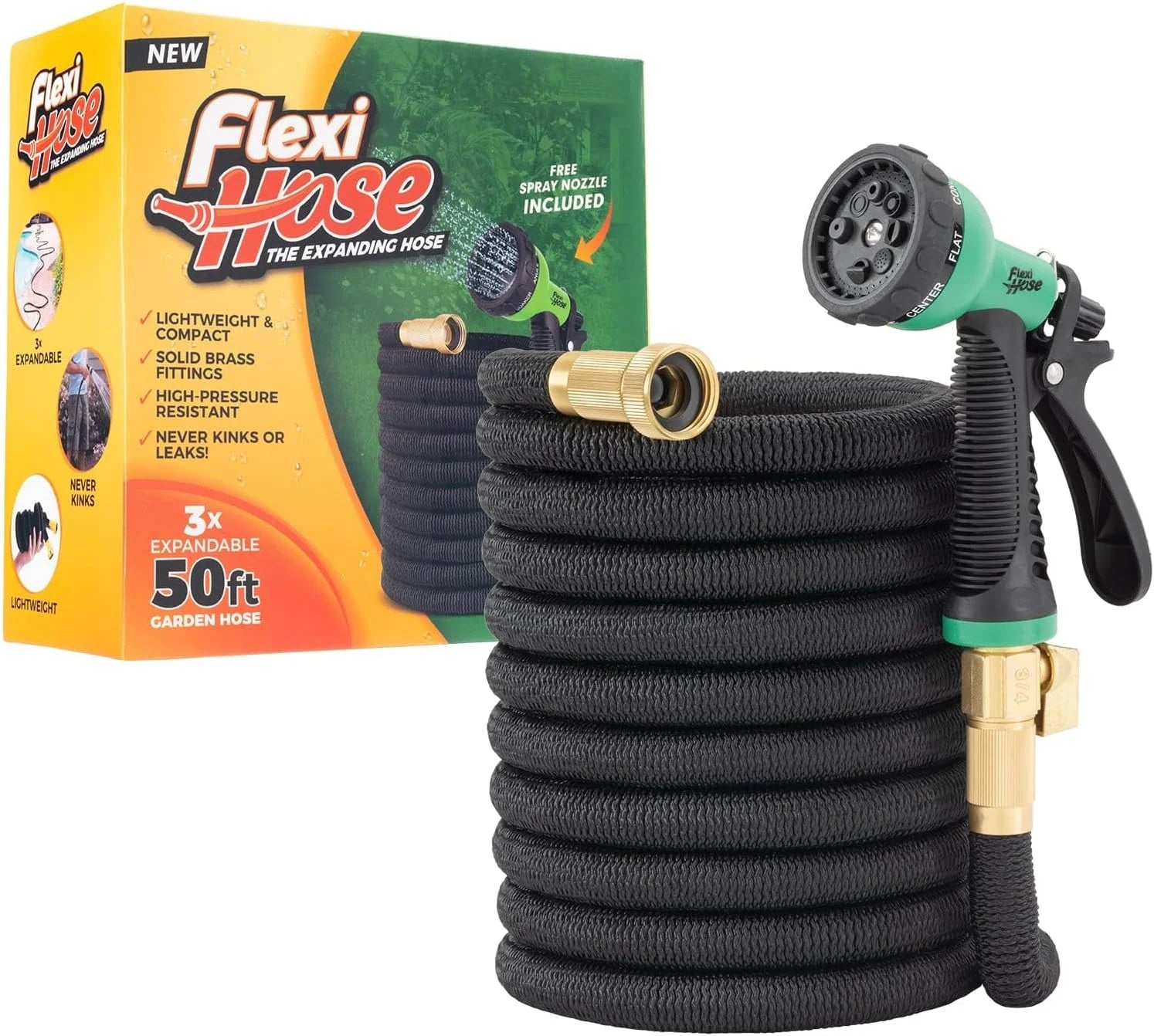 New Arrivals Hose Expandable Garden Hose with 8 Function Nozzle, 100FT, Lightweight Retractable Garden Hose - Image 5