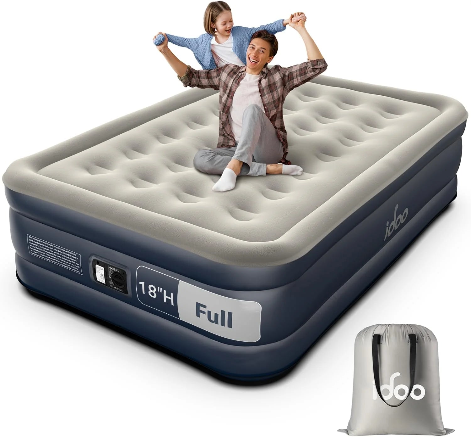 New Arrivals Queen Air Mattress with Built in Pump, 18 Raised Comfort Inflatable Blow up Mattress, Upgraded Support Structure - Image 2