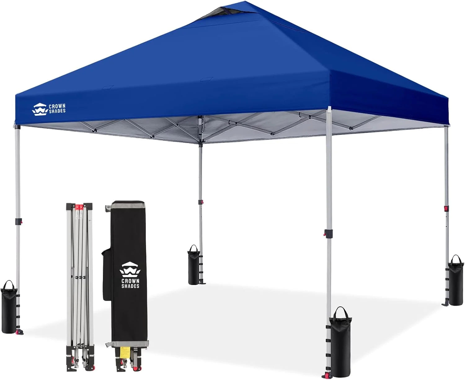CROWN SHADES 10×10 Pop Up Canopy, Patented CenterLok One Push Tent Canopy, 8 Stakes, 4 Ropes (10×10 bifanuoyard - Image 28