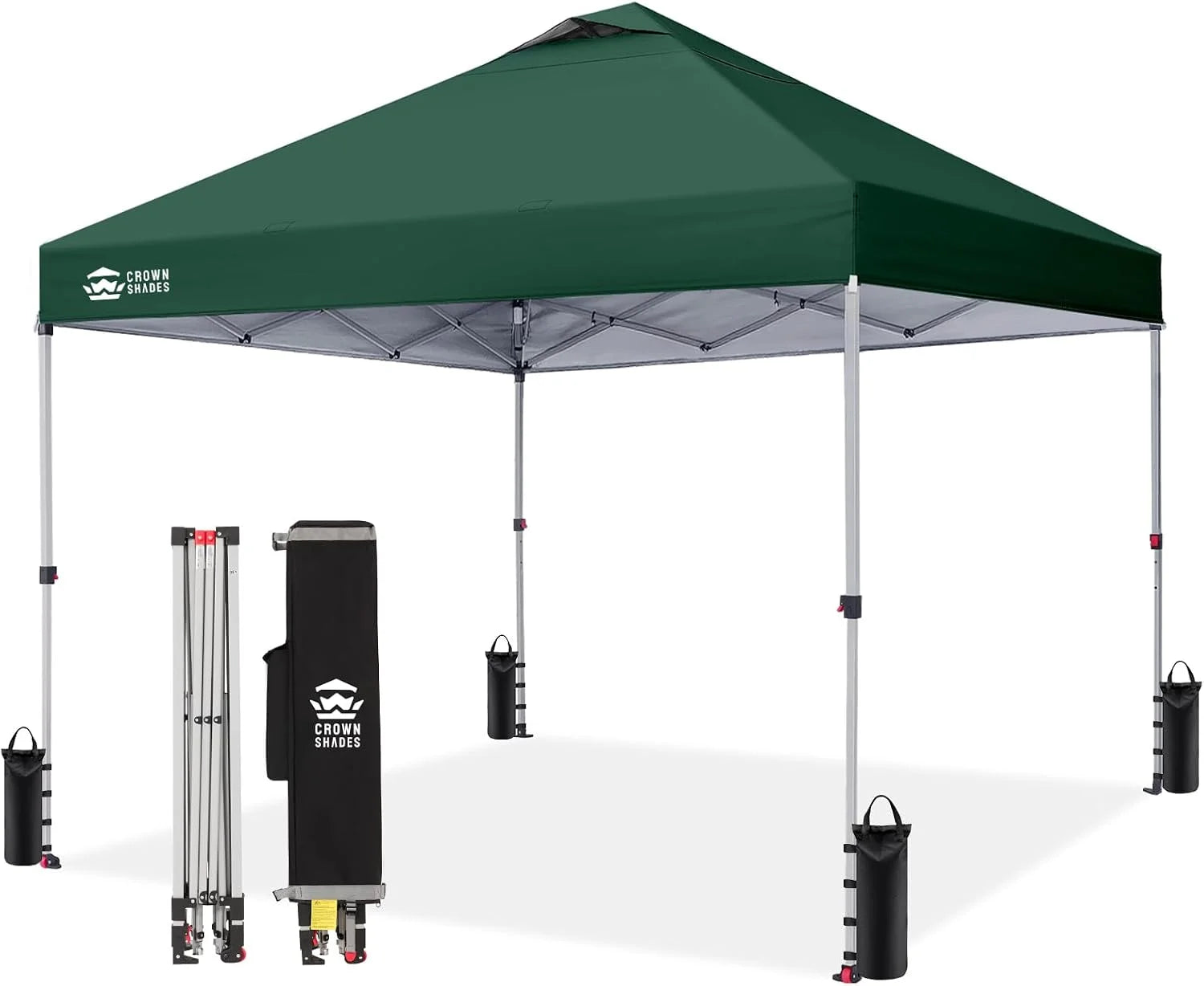 CROWN SHADES 10×10 Pop Up Canopy, Patented CenterLok One Push Tent Canopy, 8 Stakes, 4 Ropes (10×10 bifanuoyard - Image 21