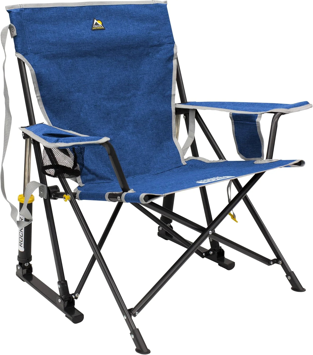 New Arrivals Outdoor Kickback Rocker Outdoor Rocking Chair with Beverage Holder - Image 2