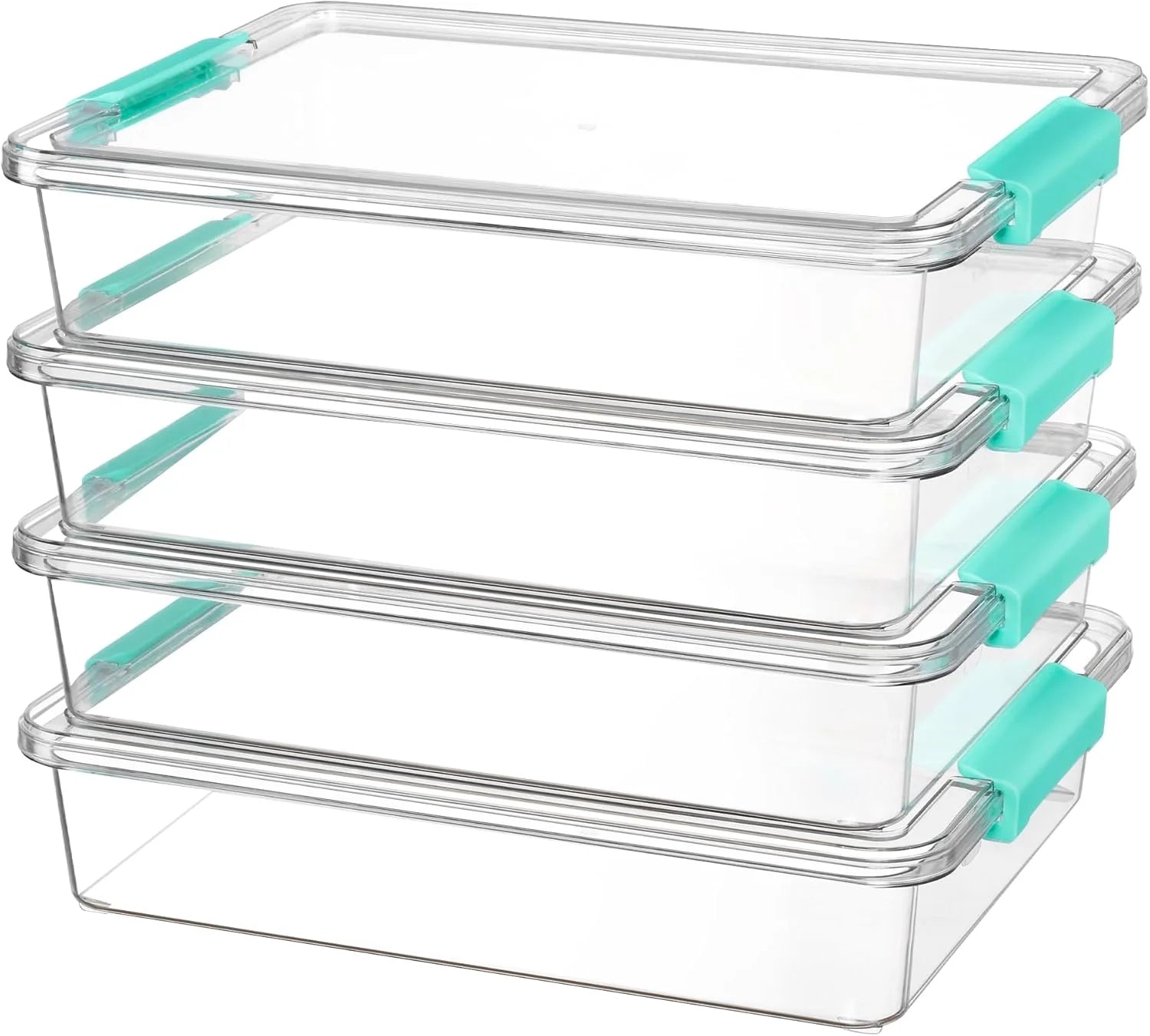 4 Pack 6 Qt Plastic Storage Bins with Lids, Clear Sensory Bins, Stackable Containers for Organizing School & bifanuoyard - Image 5