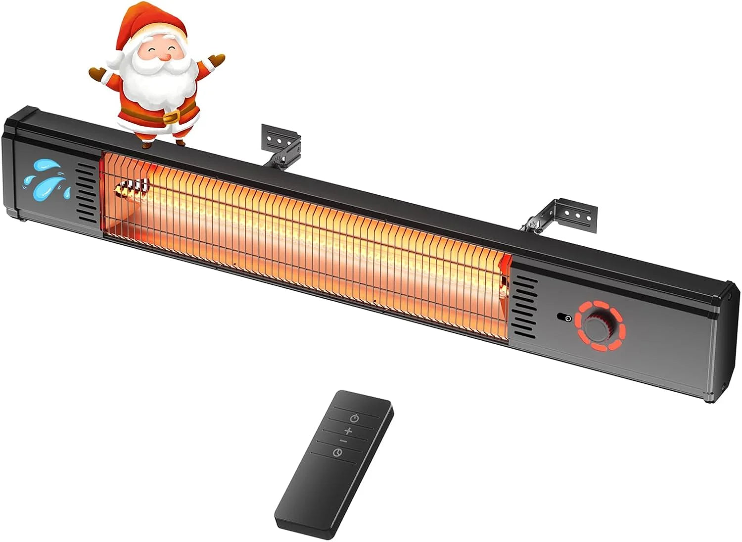 New Arrivals Outdoor Heater for Patio 1500W, 8H Timer, Waterproof, Infrared Electric Wall-Mounted Patio Heater
