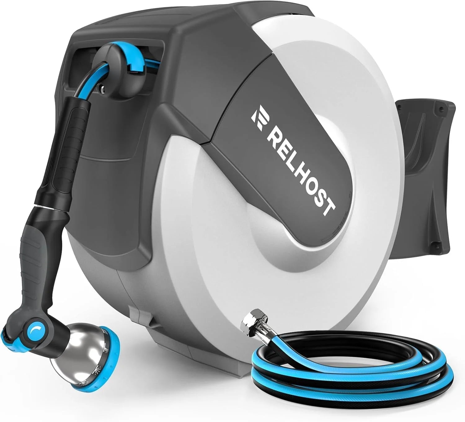 New Arrivals Retractable Garden Hose Reel, 1/2 in x 100 ft Wall Mount Heavy Duty Hose Reel with Any-Length Lock - Image 2