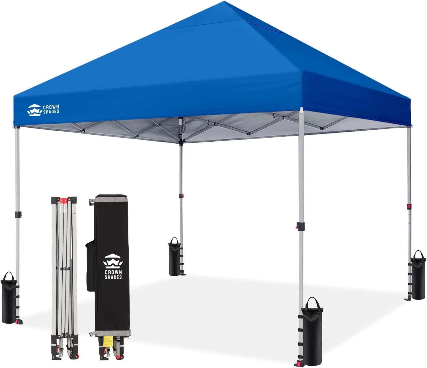 CROWN SHADES 10×10 Pop Up Canopy, Patented CenterLok One Push Tent Canopy, 8 Stakes, 4 Ropes (10×10 bifanuoyard - Image 16