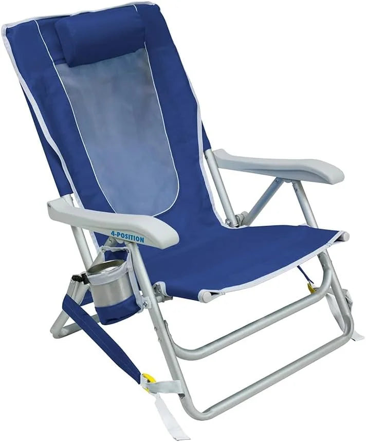 New Arrivals Outdoor Sunshade Backpack Beach Chair, Reclining Folding Canopy Chair with Durable Armrests