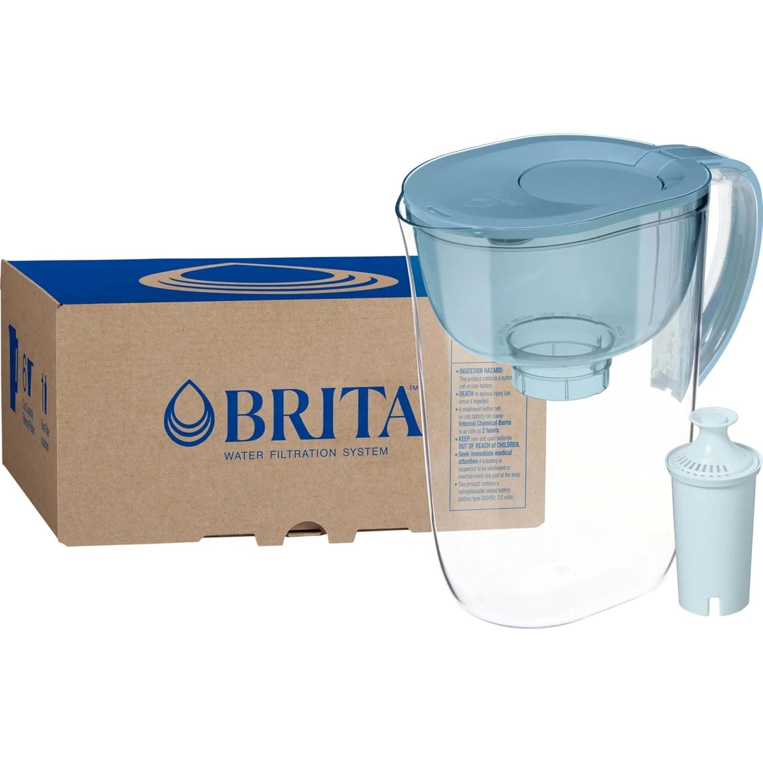 New Arrivals Large 10 Cup Water Filter Pitcher, Includes 1 Filter, Bright White " For Home Projects - Image 2