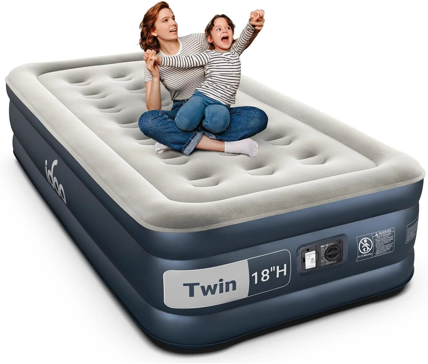 New Arrivals Queen Air Mattress with Built in Pump, 18 Raised Comfort Inflatable Blow up Mattress, Upgraded Support Structure - Image 6