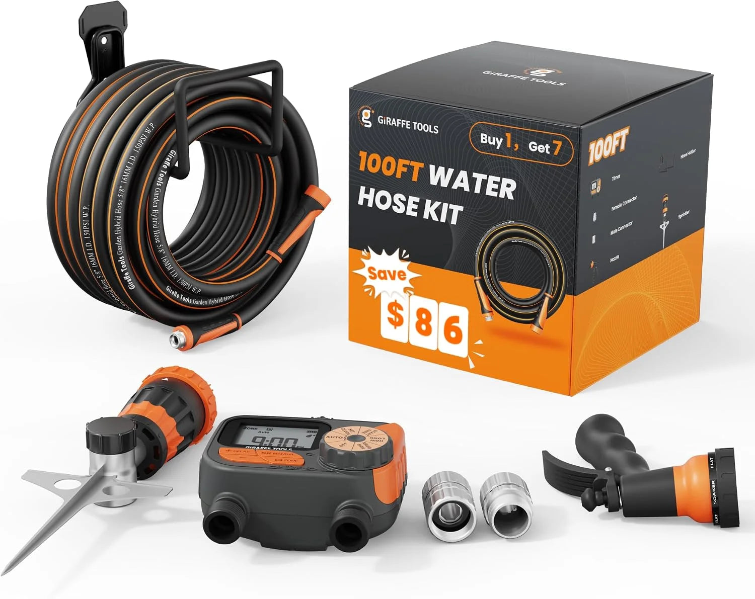 New Arrivals Garden Hose 5/8, Water Hose Heavy Duty, 100ft Male to Female Fittings, Burst 600 PSI - Image 14