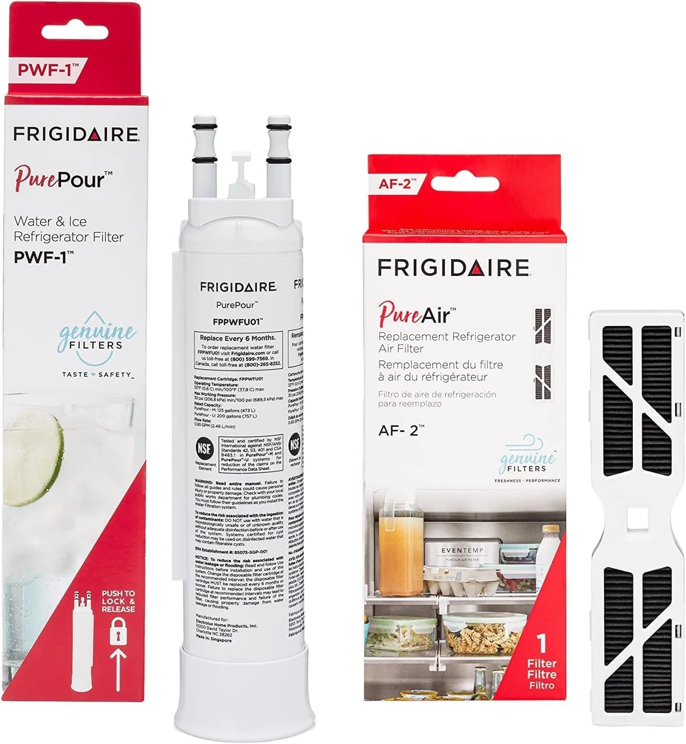 PurePour庐 PWF-1 (FPPWFU01) & PureAir庐 AF-2 (FRGPAAF2) Water & Air Filter Combo Kit " For Home Projects