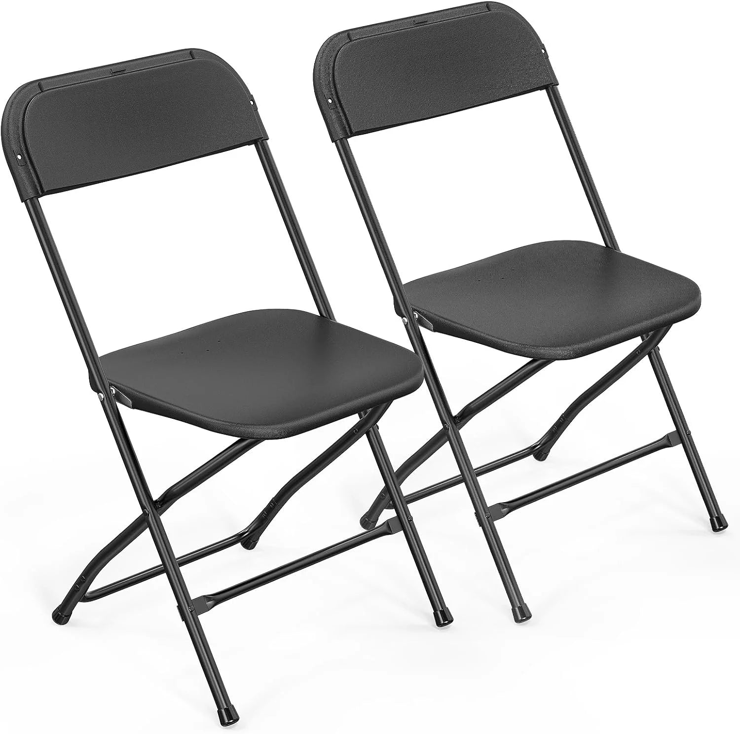 10 Pack White Plastic Folding Chair, Indoor Outdoor Portable Stackable Commercial Seat with Steel Frame 350lb. - Image 12