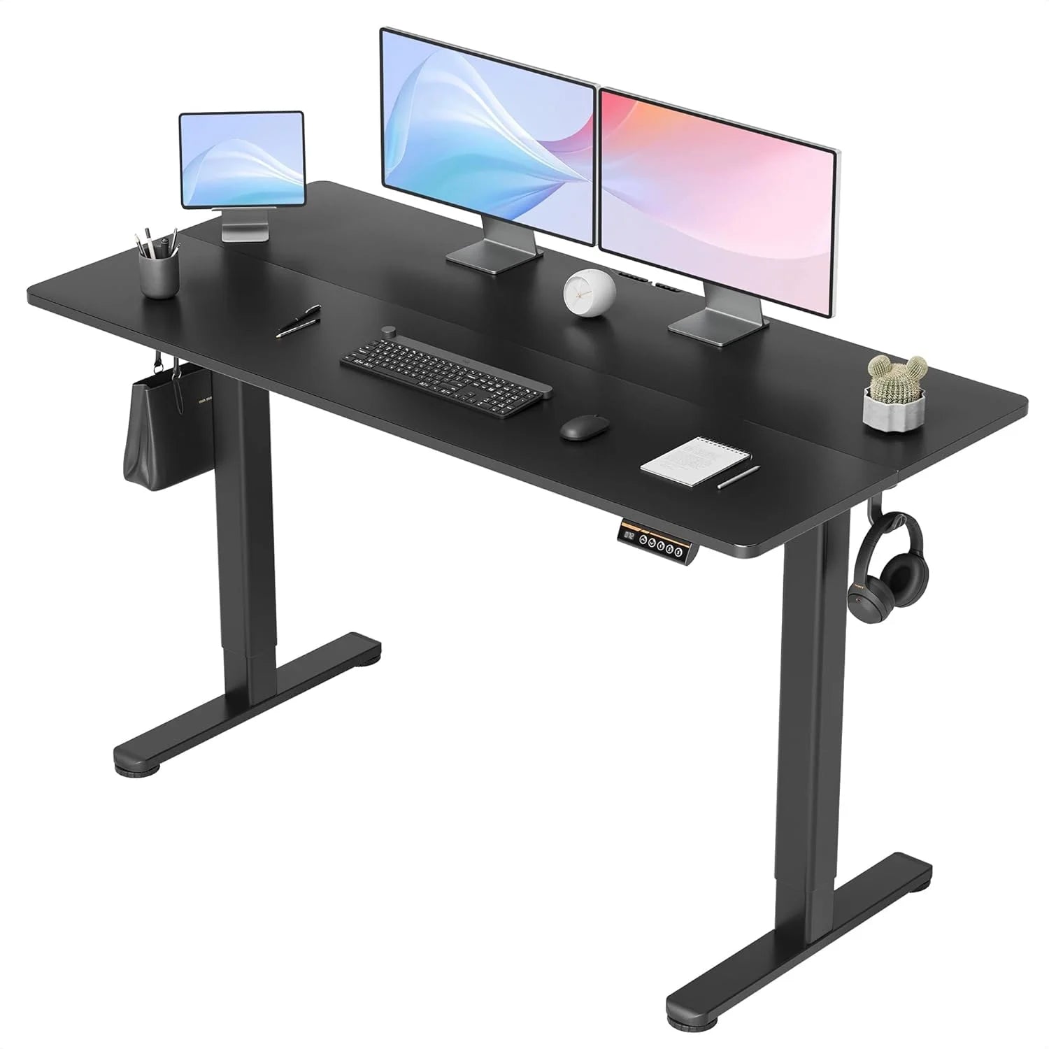 New Arrivals Electric Standing Desk, Adjustable Height Stand up Desk, 24x48 Inches Sit Stand Home Office Desk with Splice - Image 25