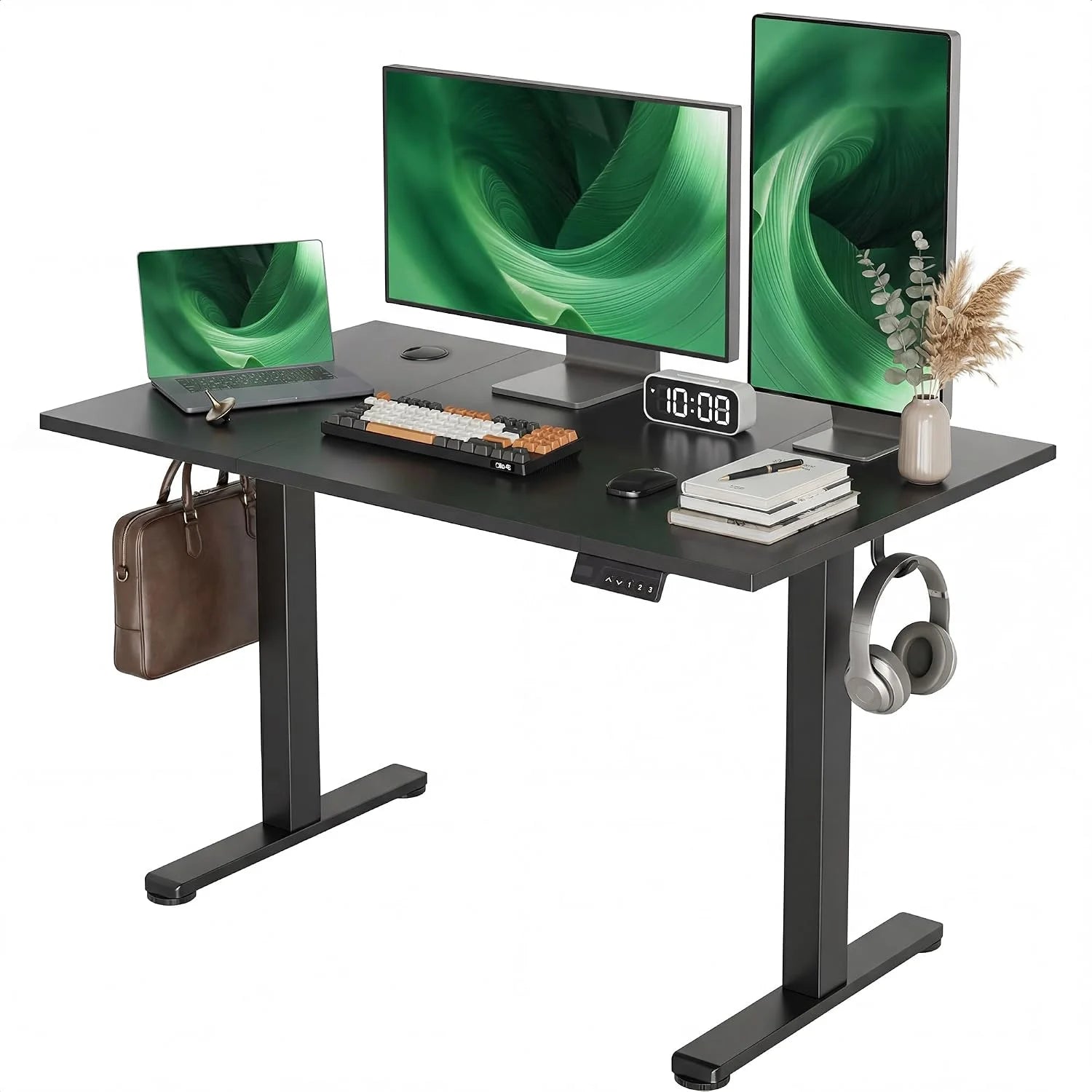 New Arrivals Electric Standing Desk, Adjustable Height Stand up Desk, 24x48 Inches Sit Stand Home Office Desk with Splice - Image 12