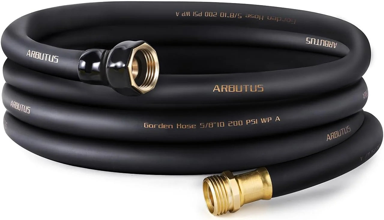 Garden Hose 5/8 x 100ft, Brass Rubber Heavy Duty Water Hose 600 PSI Burst Pressure bifanuoyard