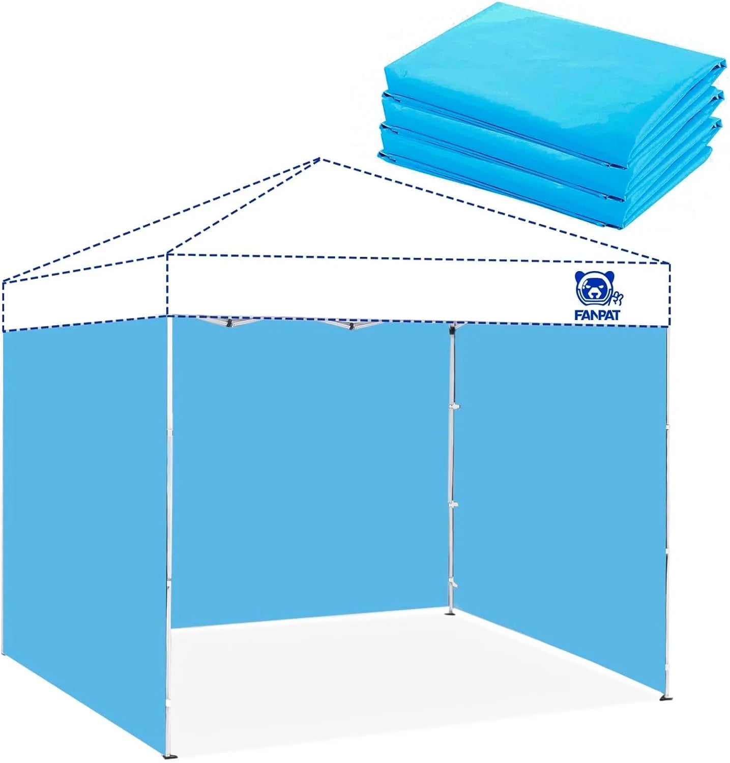 New Arrivals 10×10 Canopy Sidewalls for Canopy Frame, White (3Pcs Sidewalls Only) - Image 2