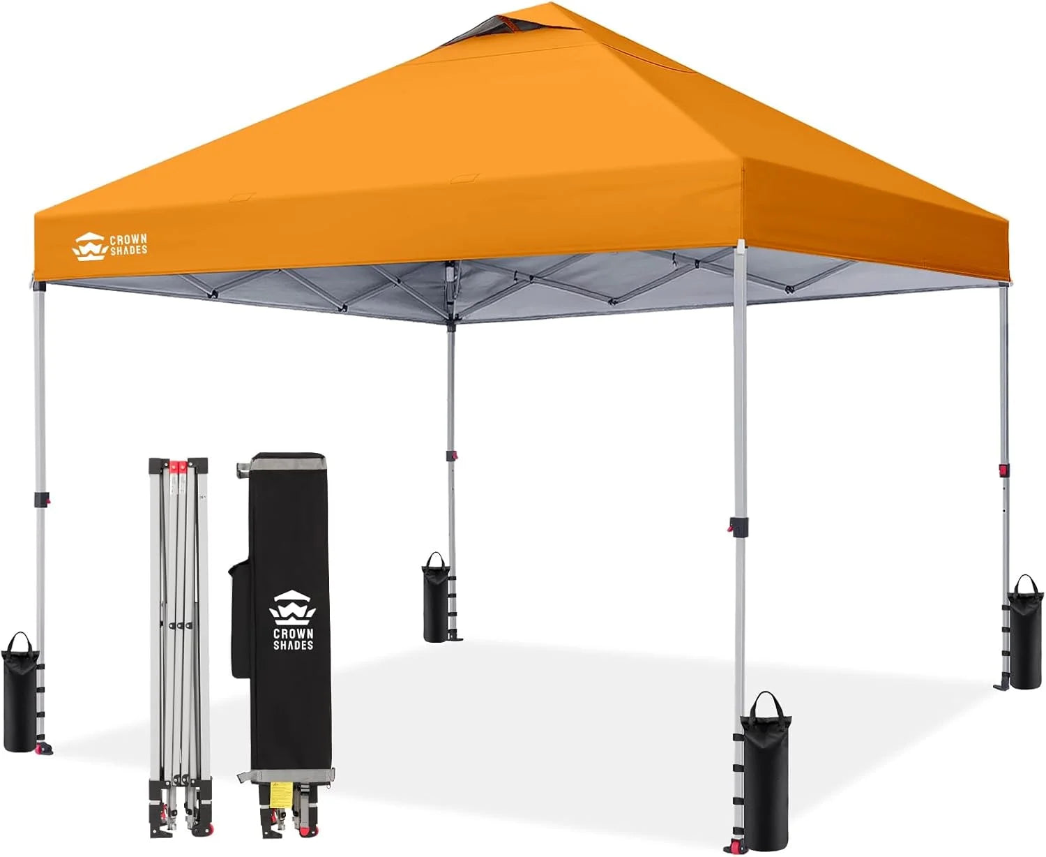 CROWN SHADES 10×10 Pop Up Canopy, Patented CenterLok One Push Tent Canopy, 8 Stakes, 4 Ropes (10×10 bifanuoyard - Image 32