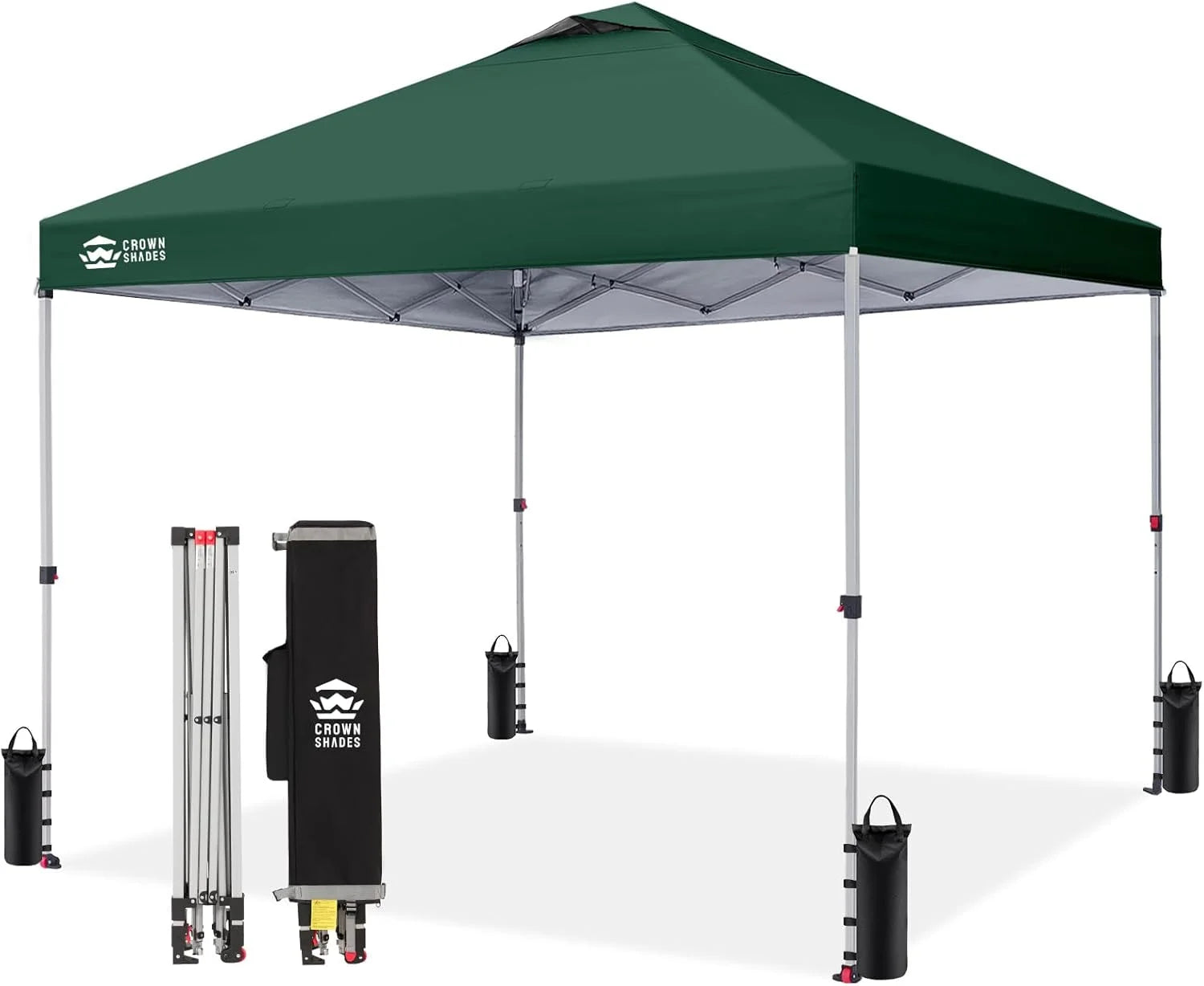 CROWN SHADES 10×10 Pop Up Canopy, Patented CenterLok One Push Tent Canopy, 8 Stakes, 4 Ropes (10×10 bifanuoyard - Image 22