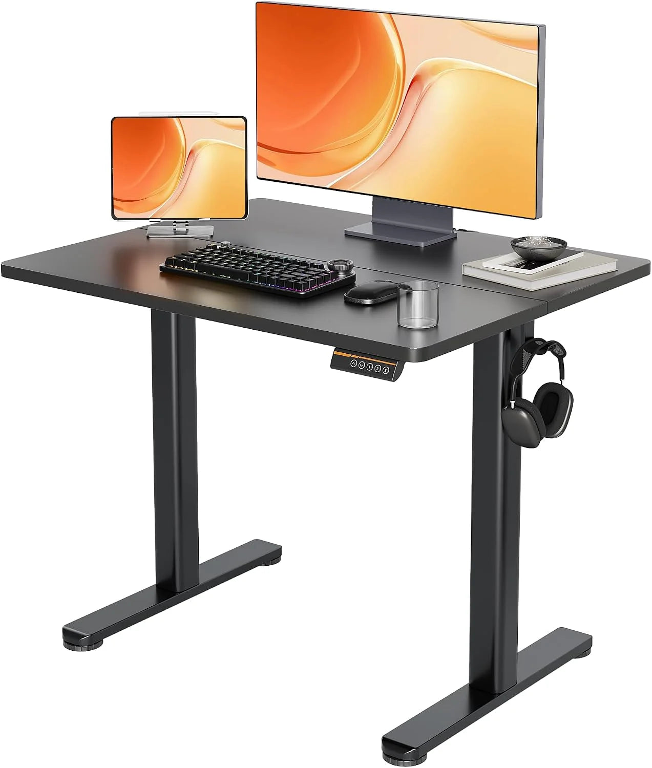 New Arrivals Electric Standing Desk, Adjustable Height Stand up Desk, 24x48 Inches Sit Stand Home Office Desk with Splice - Image 23