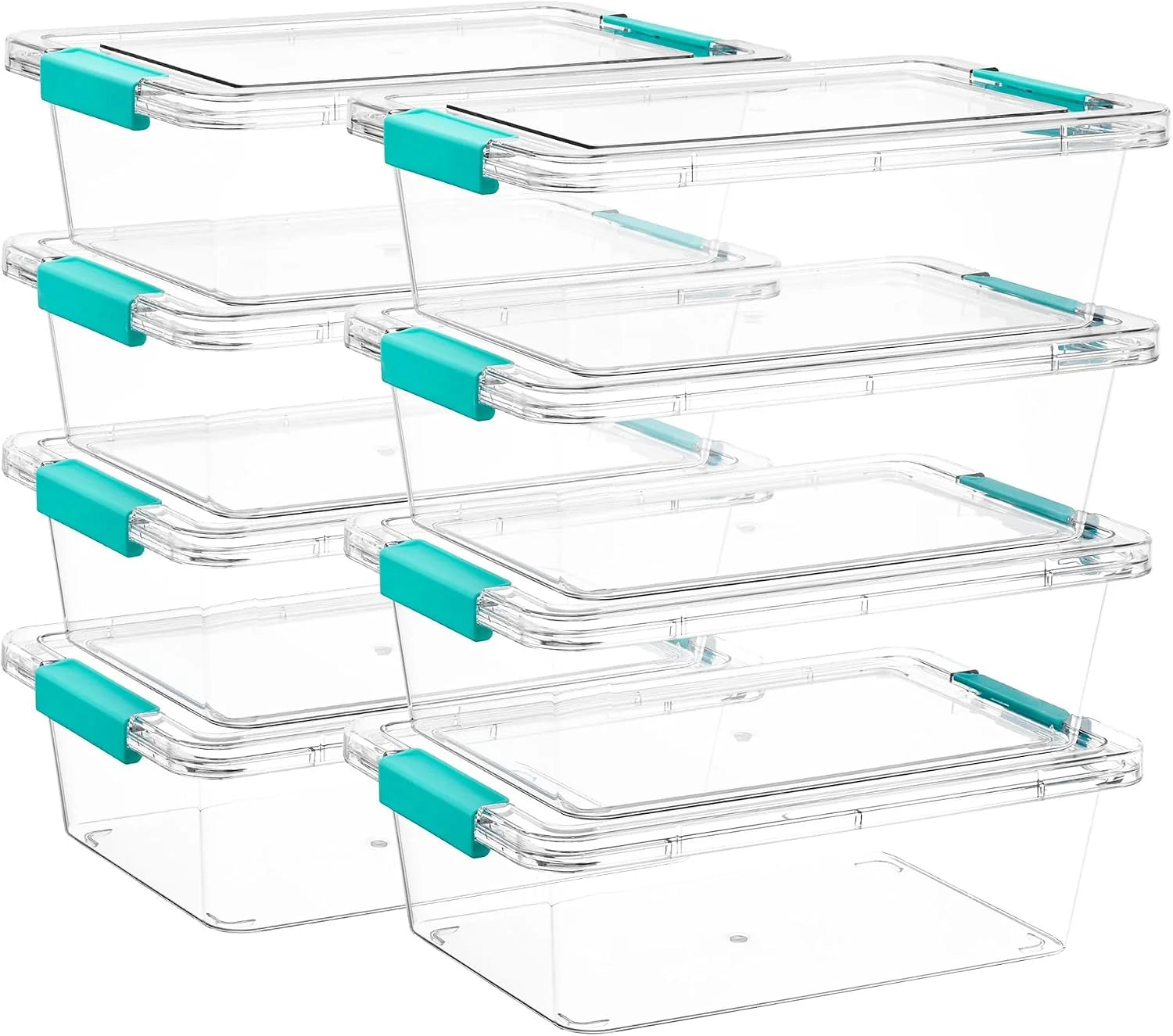 4 Pack 6 Qt Plastic Storage Bins with Lids, Clear Sensory Bins, Stackable Containers for Organizing School & bifanuoyard - Image 12
