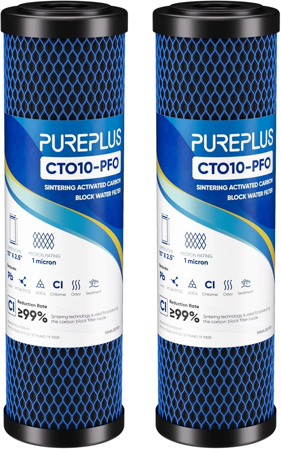 New Arrivals Micron 2.5 x 10 Whole House CTO Carbon Water Filter Cartridge Replacement for Under Sink Water Filter System - Image 10