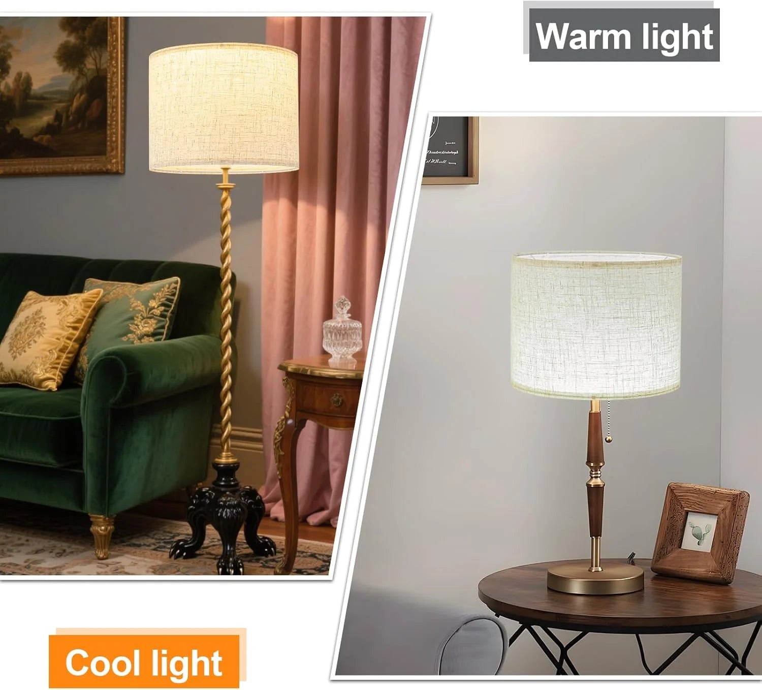 New Arrivals Linen Lamp Shades Set of 2 - Image 2