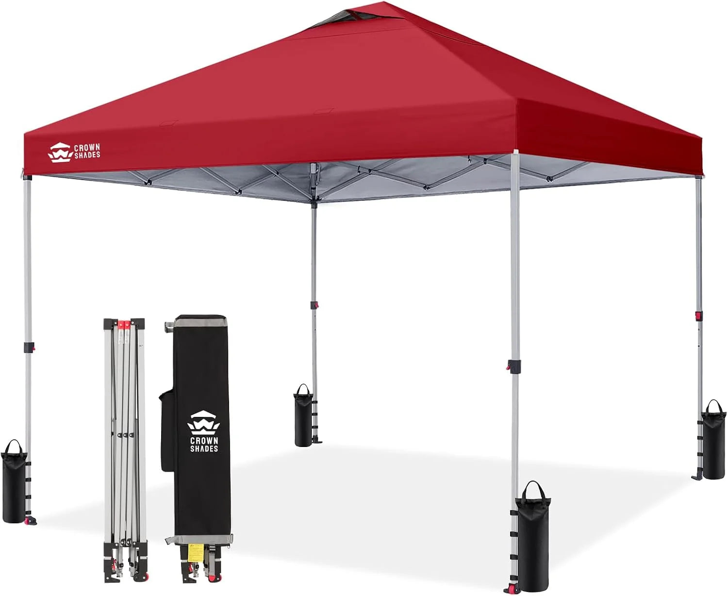 CROWN SHADES 10×10 Pop Up Canopy, Patented CenterLok One Push Tent Canopy, 8 Stakes, 4 Ropes (10×10 bifanuoyard - Image 33
